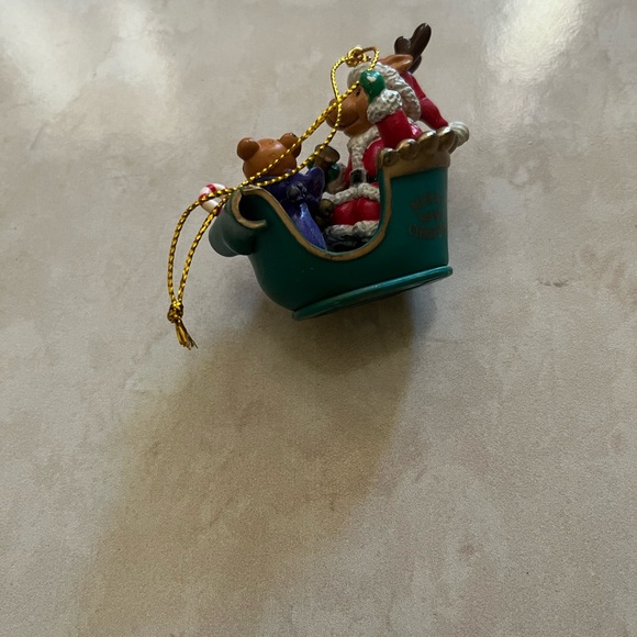 Festive Reindeer Sleigh Ornament - Picture 7 of 8